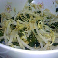 のーべる's cooksnap of when they made ★もやしとﾜｶﾒのｺﾞﾏぽん酢和え★.