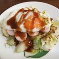 よちりん's cooksnap of when they made お餅で！お好み焼き風♪.
