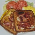 リアちん's cooksnap of when they made ぱぱっと朝ごはん＊ベーコンエッグパン.