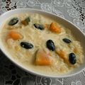 姉ぶた's cooksnap of when they made かぼちゃと煮豆のあま～い豆乳粥.