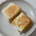 やしゅう's cooksnap of when they made 南瓜とチーズのはんぺんサンド✿わさび味.