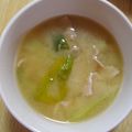 せつみか's cooksnap of when they made ☆びっくり☆チンゲン菜の豚汁♡.