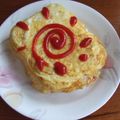 ツンドラ's cooksnap of when they made 思い出朝食父の玉子焼きオムレツトースト③.