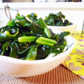 のんこ128's cooksnap of when they made 小松菜とわかめの生姜胡麻和え.