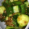 えみぞう。's cooksnap of when they made 簡単ヘルシー・オクラときゅうりのサラダ.