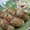 chekinko's cooksnap of when they made ご飯がススム！野菜の肉巻き.