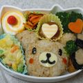 レアレアチーズ's cooksnap of when they made キャラ弁☆簡単かわいいくまさん弁当.