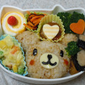 レアレアチーズ's cooksnap of when they made キャラ弁☆簡単かわいいくまさん弁当.