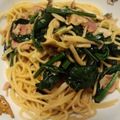 サトモユリア's cooksnap of when they made ほうれん草とベーコンの和風パスタ.