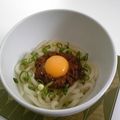 ＭａＲｉ's cooksnap of when they made 肉味噌風入りカマタマうどん.