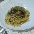 ムーちゃん☆★'s cooksnap of when they made 水菜とベーコンの和風パスタ.