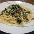 kokayo's cooksnap of when they made ✿牛肉と水菜のパスタ(ステーキ風味)✿.