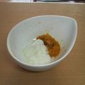 サーフブレイド's cooksnap of when they made 【離乳食　中期〜】かぼちゃヨーグルトのせ.