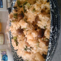 チビ246's cooksnap of when they made しらす野沢菜♪やきめし♪in しめじ.