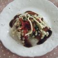 3姉妹ちゃんママ's cooksnap of when they made お餅でお好み焼き風☆.