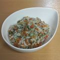 サーフブレイド's cooksnap of when they made ★離乳食★小松菜とにんじんのおかかおじや.