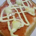 afro1004's cooksnap of when they made 「明太子トースト」.