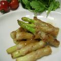 tubakix's cooksnap of when they made アスパラの豚バラ巻き→甘辛味噌ダレ.