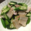 ふっち's cooksnap of when they made オクラとベーコンの炒め物.