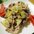もんちっchi's cooksnap of when they made セロリと豚小間の香り焼き.