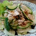 ばたみそーぱん☆'s cooksnap of when they made ☆簡単☆豚しゃぶの梅ポンおかか和え.
