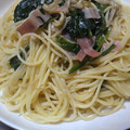 ☆ヒロッペ☆'s cooksnap of when they made キノコとほうれん草の和風パスタ.