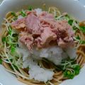 cheesedog's cooksnap of when they made シーチキンとかいわれの和風パスタ.