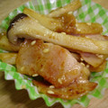 kahoo's cooksnap of when they made ベーコンと茸の梅炒め.