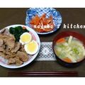 まゆこ．Ｍ's cooksnap of when they made なんちゃって豚の角煮丼.