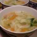 たよたひママ's cooksnap of when they made つるりん～なんちゃって●ワンタンスープ●.