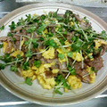 hicha's cooksnap of when they made ささっと一品。豚肉とふわふわ卵の甘辛炒め.