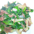 めぐ。魚民。's cooksnap of when they made ほうれんそうとコンビーフの炒めもの.