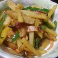 まあくんのおくさん's cooksnap of when they made ごぼうとピーマンのケチャップ炒め♪.