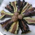 おりょ's cooksnap of when they made ポン酢でいただくナスのひき肉はさみ揚げ.