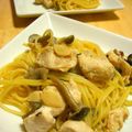 ママdeko's cooksnap of when they made 鶏肉としめじ★和風パスタ.