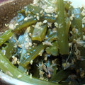 yuri*'s cooksnap of when they made 生姜をきかせた、茎わかめの胡麻おかか炒め.