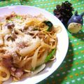 悠おかしゃん's cooksnap of when they made ✿豚ときのこのハニー♡マスタードパスタ✿.