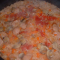 Jock's cooksnap of when they made トマトとソーセージのパエリア.