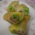 えいとさん's cooksnap of when they made 枝豆とちくわの春巻き.