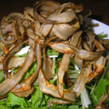 まーぼ's cooksnap of when they made 揚げごぼうと水菜のサラダ.