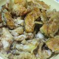 ♡Catherine's cooksnap of when they made かぼちゃ、なす、しめじ、鶏肉の揚げびたし.