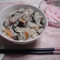 ほしるん's cooksnap of when they made めんつゆで♪鶏肉とひじきの炊き込みご飯.