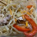 hina＆coMAM's cooksnap of when they made もやしたっぷり☆豚肉と春雨のチャプチェ風.
