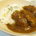 バカリャウ's cooksnap of when they made 葱とえのきの豚肉巻きdeカレー.