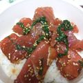 ポチ☆★'s cooksnap of when they made まぐろの漬け丼♪.