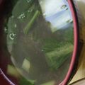 あゆたっくん's cooksnap of when they made 小松菜とわかめのみそ汁.