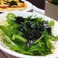 ponsyuke♪'s cooksnap of when they made 水菜のサラダ☆ネギときゅうりと♪.