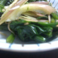 辛味大好's cooksnap of when they made じゃことほうれん草とミョウガの梅風味和え.