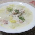 caramel-cookie's cooksnap of when they made コラーゲンたっぷり白菜と鶏肉の豆乳スープ.