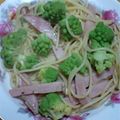 SILK0205's cooksnap of when they made ロマネスコとベーコンのバター醤油パスタ.